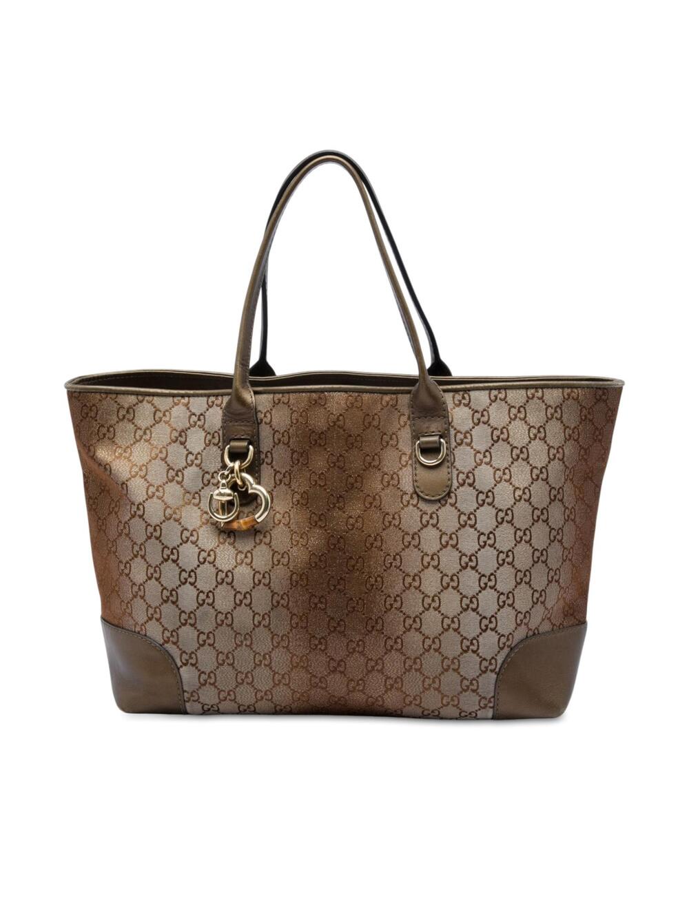 Gucci Gg Lurex Heart Bit Tote Pre-Loved #358388G50B